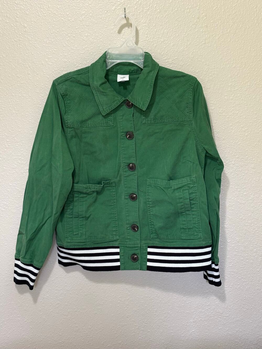Women’s Cabi Mod Bomber Jacket Spring 2021 Style #5852 Preppy Stretch B91, M